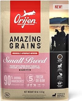 Amazing Grains High Protein Dry Dog Food Small Breed Recipe 10lb Bag