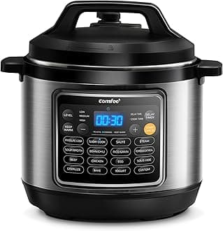 COMFEE’ 16 in 1 Electric Pressure Cooker Instant Multi Cooker Olla de Presion Non-Stick Pot Yogurt Maker Rice Cooker Slow Cooker Sauté Steamer 8 Quarts for Family Feast