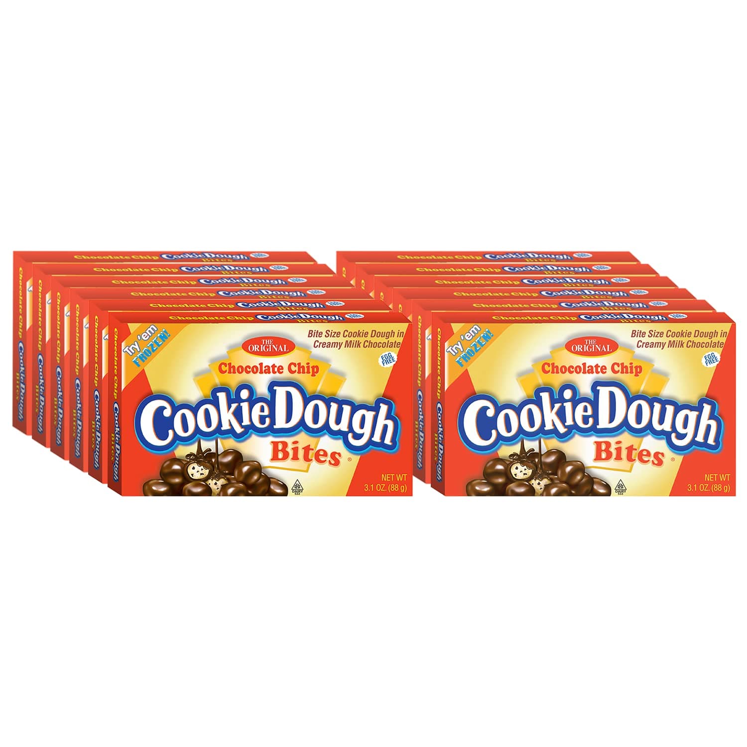 Cookie Dough Bites, Chocolate Chip, 3.1 Ounce (Pack of 12)