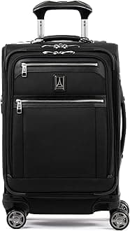 Platinum Elite Softside Expandable Spinner Wheel Luggage, Shadow Black, Carry-On 20-Inch, Platinum Elite Softside Expandable Spinner Wheel Luggage
