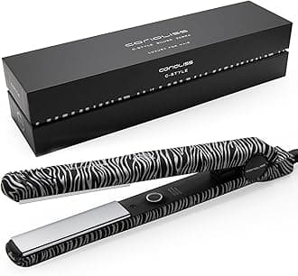 Corioliss C Style Classic pro Hair Straightener for Women Professional Titanium Plates Flat Iron (Zebra Silver Soft Touch)