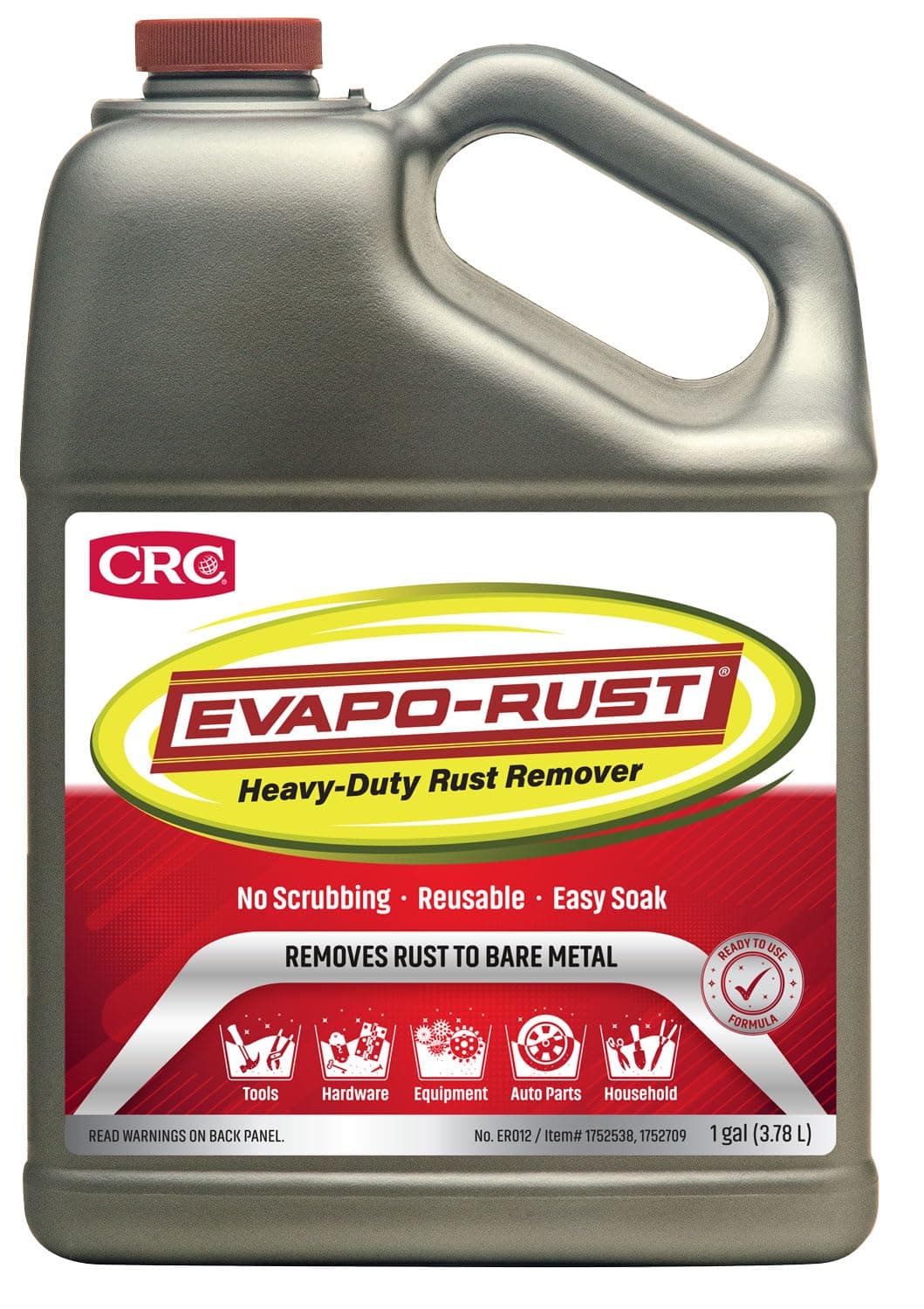 ER012 Heavy Duty – 128 oz., Rust Remover for Auto Parts, Hardware, Antiques | Rust Removers and Chemicals