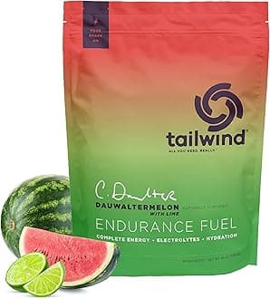 - Tailwind Nutrition Endurance Fuel, Carbohydrate & Electrolyte Sports Drink Mix Powder, Gluten-Free, Vegan, Dauwaltermelon, 50 Servings