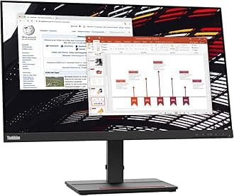 ThinkVision S24e-20 23.8" Full HD WLED LCD Monitor - 16:9 - Raven Black