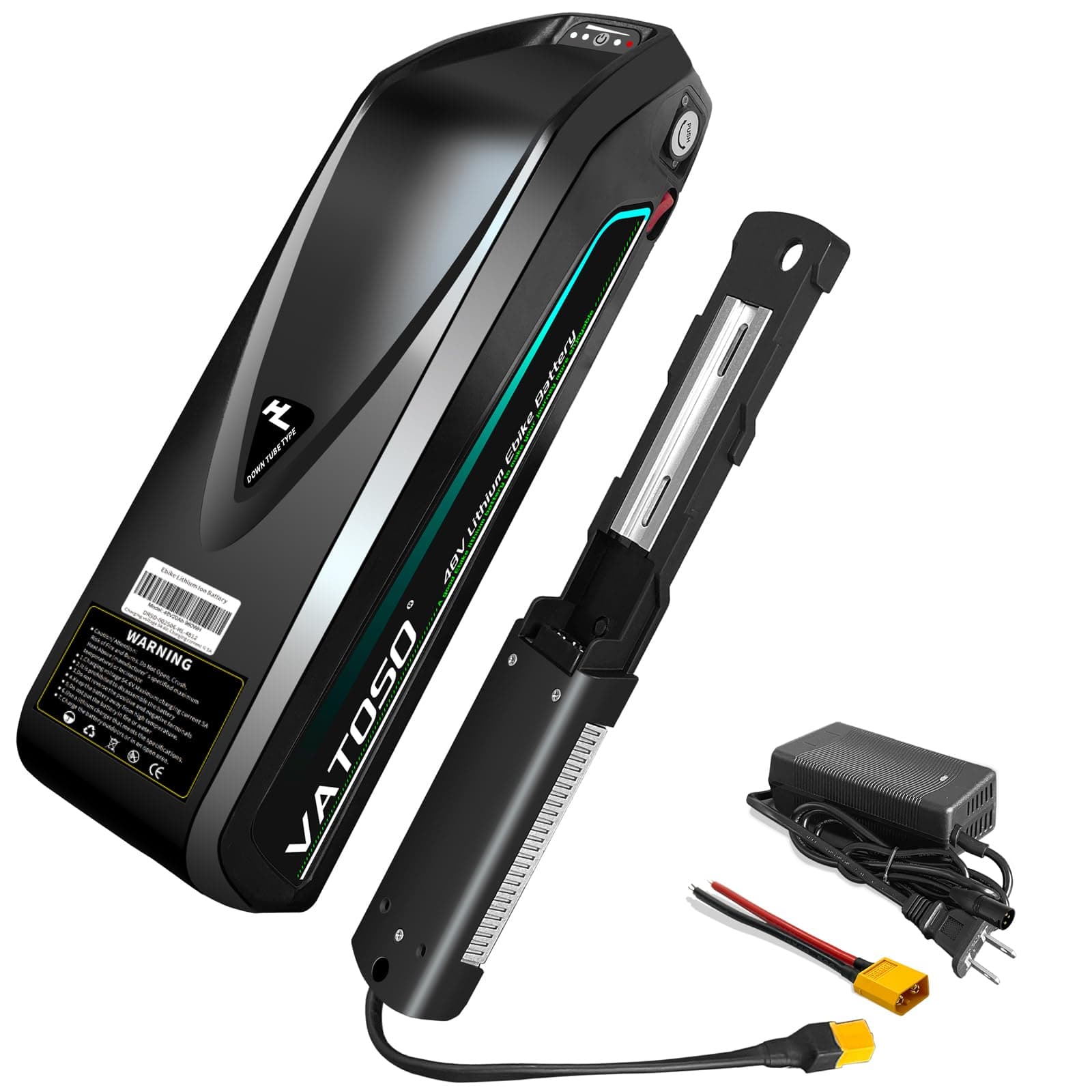 48V 20Ah Lithium Battery, W/ 30A BMS, Includes 2A Charger XT60 Connector, for 200W-1500W Controller DIY Projects (48V 20Ah