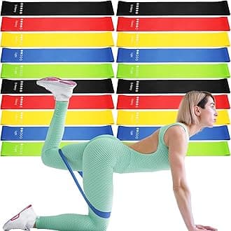 Deekin 20 Pcs Resistance Bands for Women Men 10-115 Lbs 5 Different Resistance Levels Loop Exercise Bands for Leg Working Gym