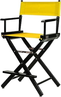 220-02/021-34 Director Chair 24" - Counter Height BlackFrame/Gold Canvas