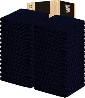 Utopia Kitchen Navy Blue Cloth Napkins [288 Pack, 18x18 Inch] Absorbent Cotton Blend Washable and Reusable for Dinner, Restaurant, Lunch, Wedding and HotelOEKO-TEX STANDARD 100