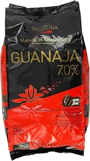 Valrhona Dark Chocolate - 70% Cacao - Guanaja - 6 lbs 9 oz bag of feves - SET OF 2