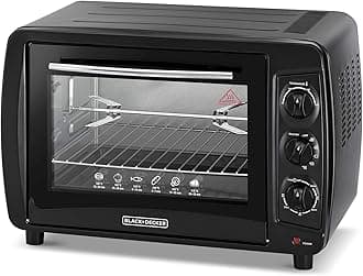 Black & Decker 1500W 35L Toaster Oven With 90-230° Temp Setting, Double Grill And Double Glass Door For Safety With Multiple Accessories, For Toasting Baking Broiling TRO35RDG-B5 2 Years Warranty