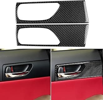 NVCNX Car Rear Door Handle Panel Cover Decal Compatible with Lexus ​IS250 2014 2015 / IS200t 2016 2017 / IS300 2016-2020 / IS350 2014-2020 Carbon Fiber Interior Trim Accessories Black