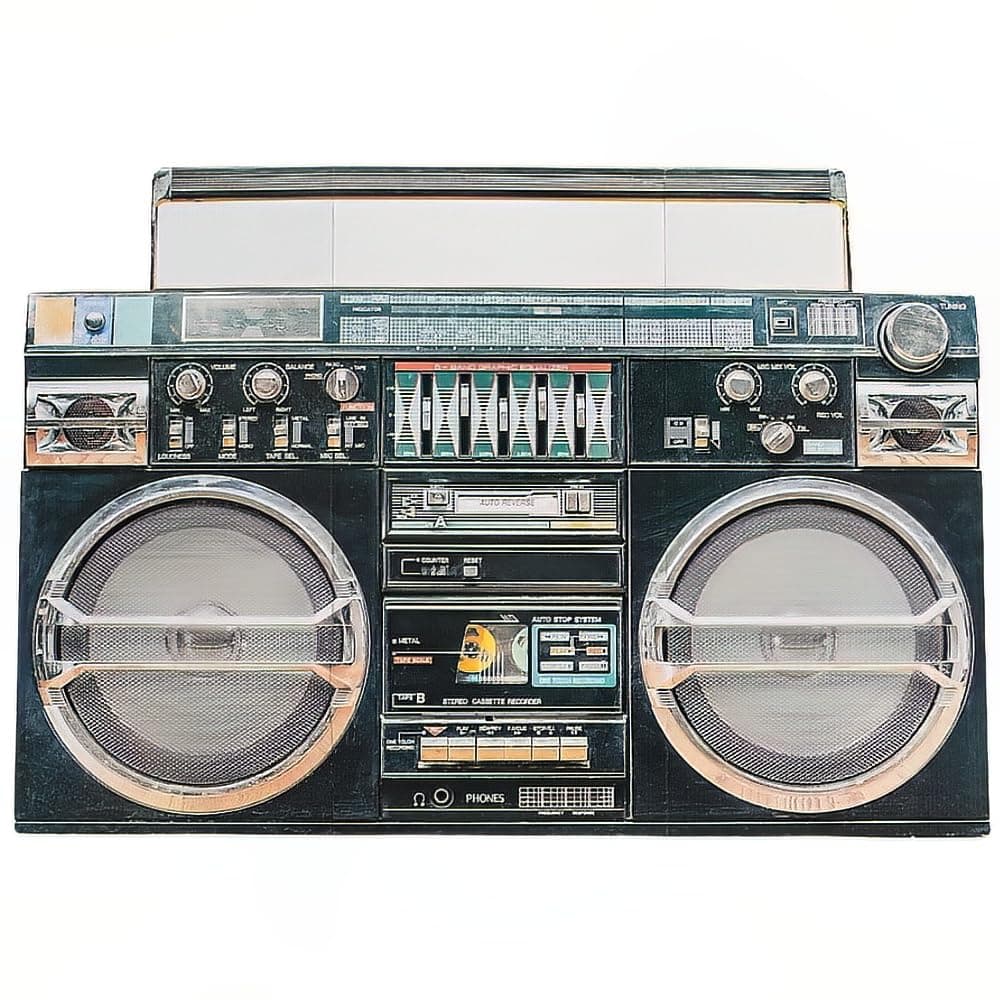 - Fun Express Awesome 80's Boom Box Stand Up - Over 4 feet Long - I Love The 1980's Party Decor - 1 Piece - Brown