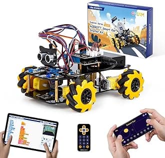 - Robot Kit, Robotics for Kids Ages 8-12 12-16, STEM Toys for Boys with Remote & App Control, Arduino & Scratch Compatible, Science Kits for Kids Age 8-12 12-16, for Boys & Girls(Yellow)