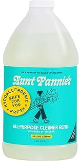 Aunt Fannie's All Purpose Household Cleaner, Multi-surface Spray, Powered by Vinegar for Kitchen, Bath, Windows and Countertops, Lemon Scent (Refill)