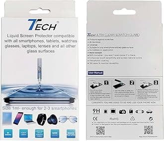 7TECH Phone Scratch Remover and Cracked Repair Liquid Liquid Glass Screen Protector | Universal Nano Protection Suitable for All Phones Tablets Smart Watches (up to 3 Devices)