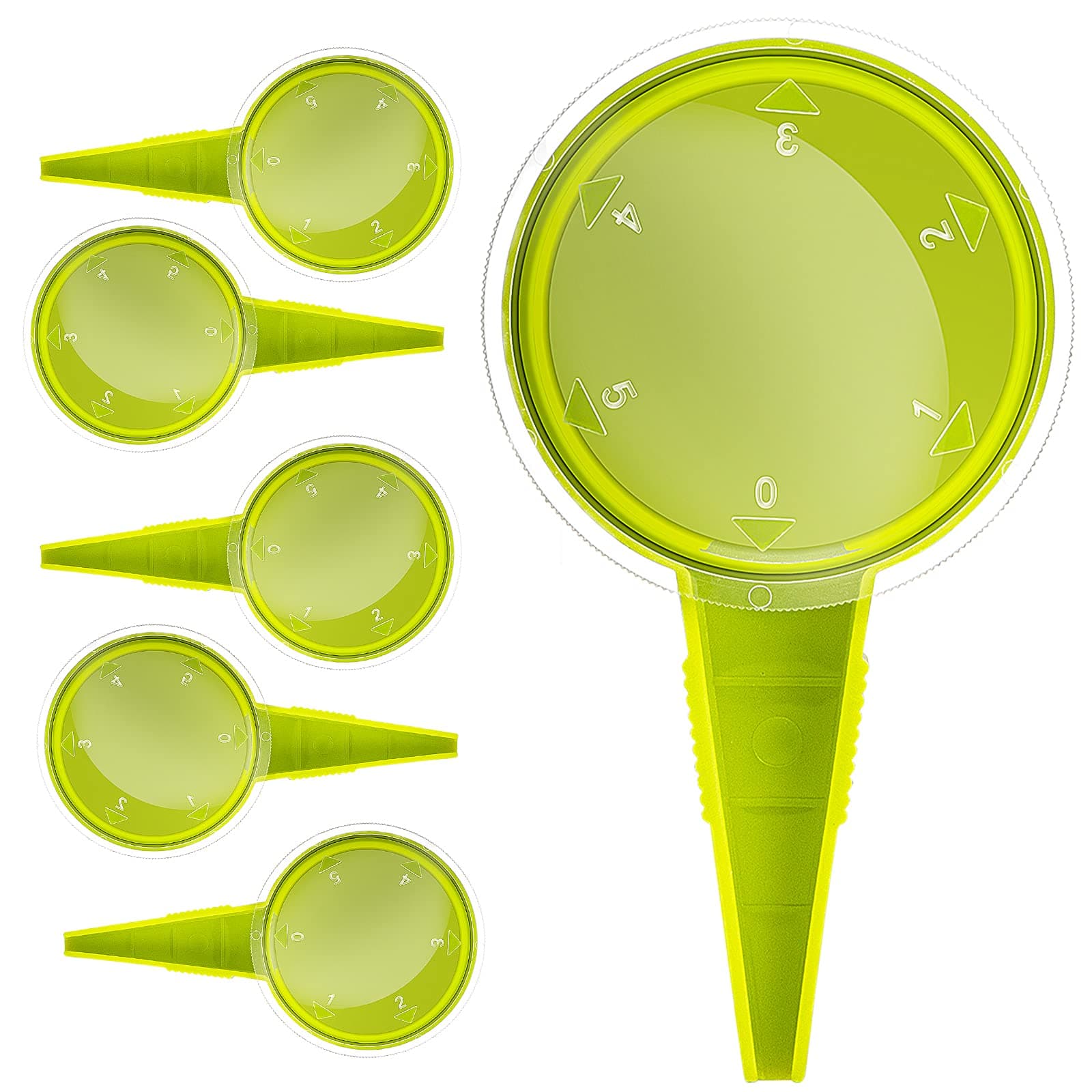 Sowing Seed Dispenser Hand Tool, 6 Pack Handheld Adjustable Garden Seeder Sower Planter Set with 5 Dial Settings, Ideal for Small Seeds of Flowers, Vegetables