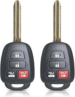 2 PCS Key Fob Remote Replacement Fits for Toyota Corolla USA/ Camry/ Tacoma.