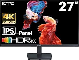 KTC 27 Inch 4K UHD Computer Monitor, IPS 3840×2160 Monitor with HDR400, DCI-P3 95%, 1.07 Billion Colors, HDMI DisplayPort, 60Hz PC Monitor, H27P27