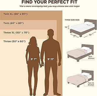 Bedsure GentleSoft Twin Blanket for Couch - Cozy Soft Blankets for Women, Cute Small Fleece Throws for Girls, Light Grey, 60x80 Inches