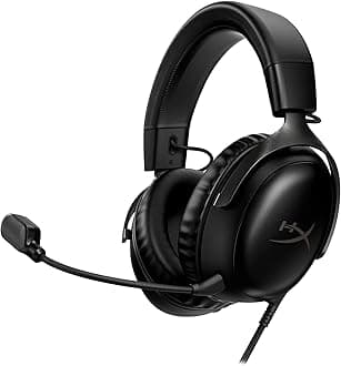 727A8AA Cloud III – Wired Gaming Headset, PC, PS5, Xbox Series X|S, Angled 53mm Drivers, DTS, Memory Foam, Durable Frame, Ultra-Clear 10mm Mic, USB-C, USB-A, 3.5mm, Black