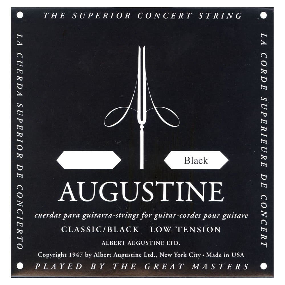 Augustine 650404 "Black Label Single D4" Bass String for Classic Guitar