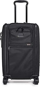 TUMIAlpha 3 International Dual Access 4 Wheeled Carry-On Luggage - 22 Inch Rolling Suitcase for Men and Women - Black