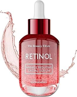 The Beauty Elixir Retinol Serum For Face - Dermatologist Tested, Anti-Aging, Fine Lines & Wrinkles & Post-Acne Marks Treatment - Clean Beauty, Cruelty-Free Korean Skin Care for All Skin Types - 1.69oz