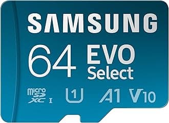 EVO Select microSD Memory Card + Adapter, 64GB microSDXC, Up to 160 MB/s, UHS I, C10, U1, V10, A1, for Mobile Phone, Smartphones, Nintendo-Switch, and Tablets (MB-ME64SA/AM)
