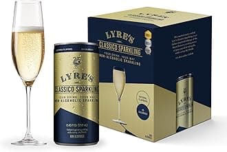 Lyre’s Classico 4-Pack, Non Alcoholic Sparkling Wine, Zero Proof Prosecco Alternative, Alcohol Free Drinks, Canned Mocktails, Ready to Drink, 45 Calories per Serve (8.45 Fl Oz x 4)