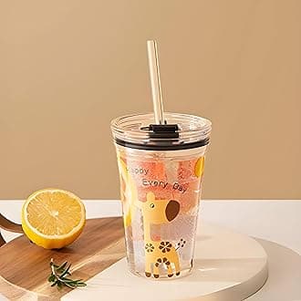 Classic Premium Beer Pint Glasses with Lid - Highball Cocktail Mixing Glass Perfect for Cold Beverages, Soda, Water - Used in Bar, Restaurant, Pub (400 ml)(Random Design) (1)