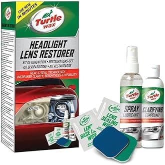 Turtle Wax 51768 Headlight Restorer Kit Headlamp Cleaning Restores Brightness Kit, (Old Version)