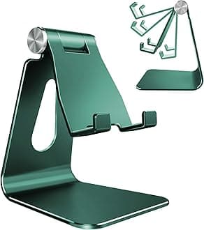 Adjustable Cell Phone Stand, CreaDream Phone Stand, Cradle, Dock, Holder, Aluminum Desktop Stand Compatible with Phone 13 12 11 Pro Max Charging, Accessories Desk, All Mobile Phones, Midnight Green