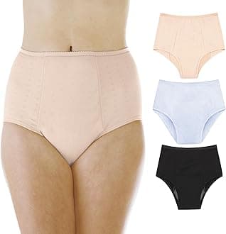 Wearever Women's Maximum Absorbency Incontinence Panties for Bladder Control - Washable, Reusable, Leak Proof Underwear for Women 600 ml - (Pack of 3) (Assorted) (M) (Fits Hip: 38-40")