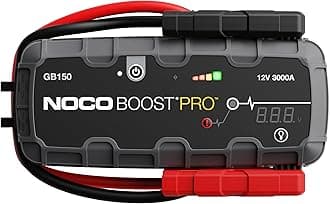Boost GB150: 3000A UltraSafe Jump Starter Power Pack – 12V Car Battery Booster, Portable Power Bank & Jump Leads - For 9.0L Petrol and 7.0L Diesel Engines