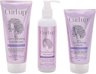 Curl Care Bundle with Curly Hair Shampoo, Conditioner and Leave in Curl Defining Cream | For Dry Frizzy, Wavy & Curly Hair | Sulphate Paraben & Silicone Free- Combo of 3