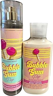 Bath and Body Fine Fragrance Mist Bubble Gum Pop Gift Set Bundle 8oz Fragrance Mist & Body Lotion