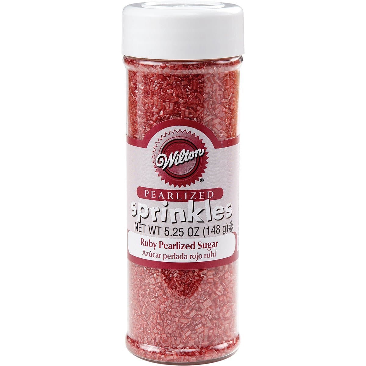Wilton Pearilized Sugar Food Decorative, Ruby,Red