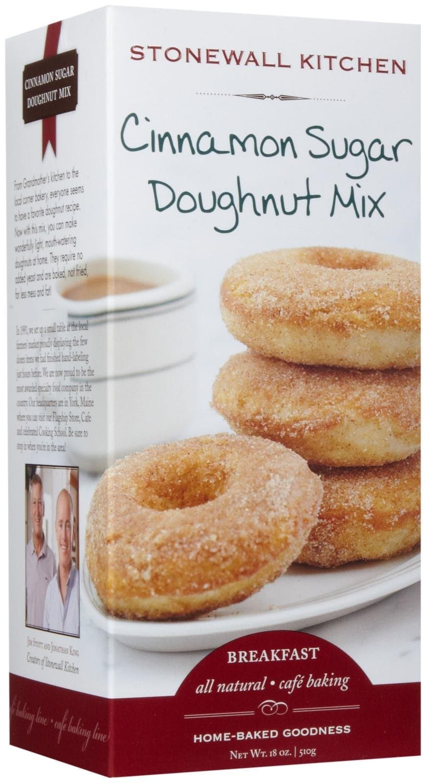 Stonewall Kitchen Cinnamon Sugar Doughnut Mix, 18 Ounce Box