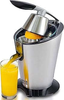 Stainless Steel Electric Orange Juicer 600W I Incl. Stainless Steel Cone & BPA-Free | Electric Juicer Citrus Press Fruit Press I High Juice Yield for Oranges & Lemons