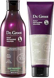 - Dr. Groot Thickening Shampoo & Conditioner Set for Hair Loss – Clinical Results with Biotin and Rosemary for Hair Thinning, Shedding, Scalp Repair and Treatment