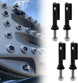 RYANSTAR RACING 4Pcs Mounting Pins Compatible with MaxTrax MKII Recovery Boards Traction Boards Mounting System Lockable Theftproof Safety Mounting Pins Set
