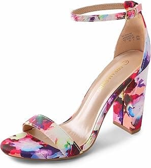 DREAM PAIRSWomen's Hi-Chunk High Heel Pump Sandals