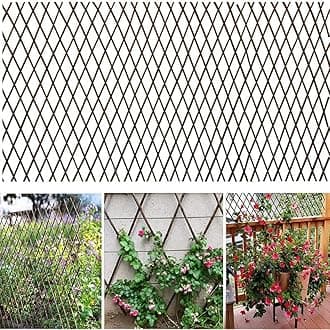 4 Pack Willow Expandable Lattices Fence，Garden Fence Trellis for Climbing Plants Support 36x92 Inch (4)