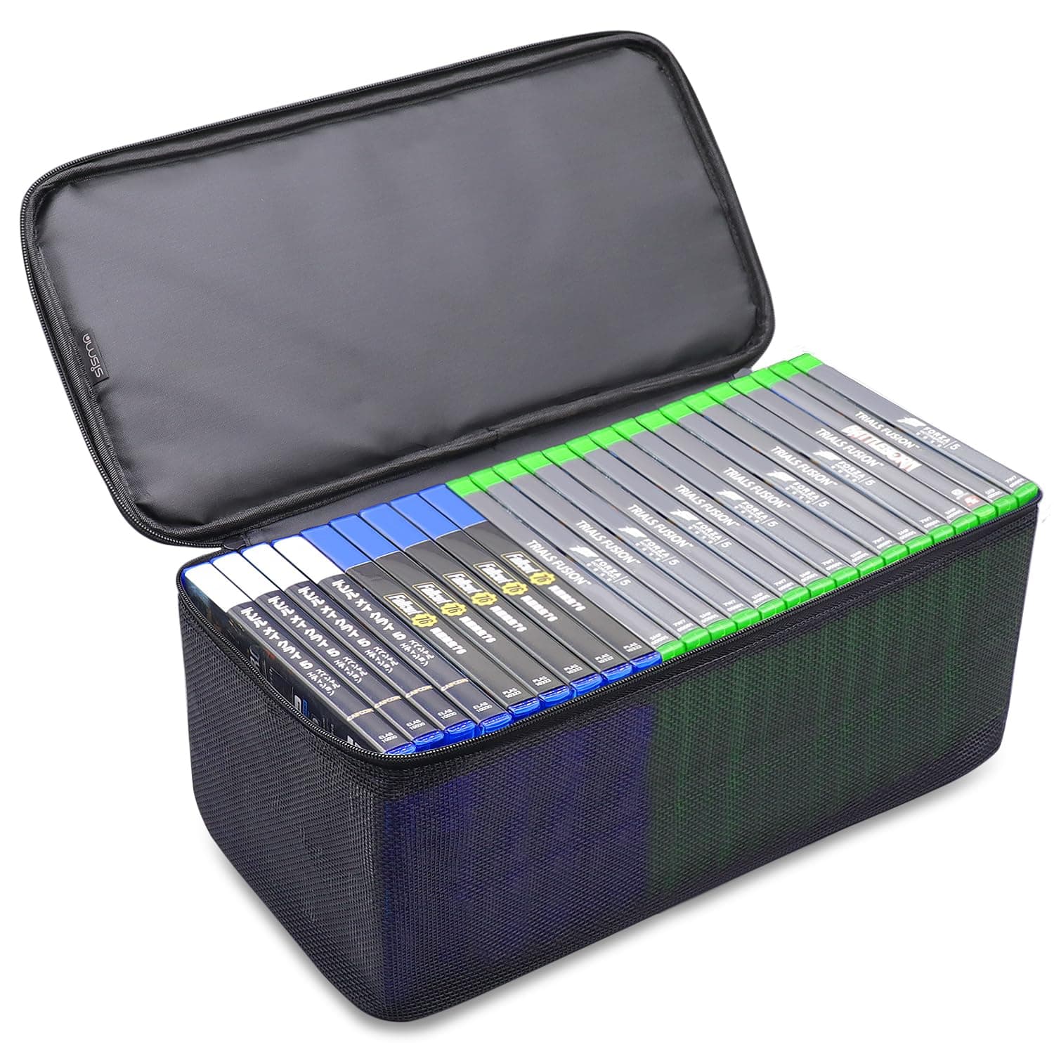 sisma Video Games Storage Case Compatible with PS5 Xbox PS4 Game Discs, Videogames Holder Home Safekeeping Organizer