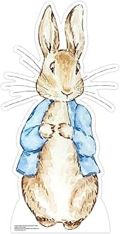 STAR CUTOUTS SC4440 Rabbit Blue Jacket Cardboard Cut Out Height 93cm