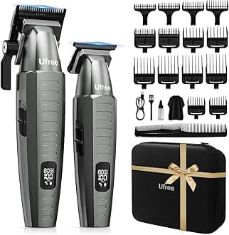 Ufree Professional Clippers and Trimmers Set, Cordless Hair Clippers for Men, Barber Clippers Set with Travel Case
