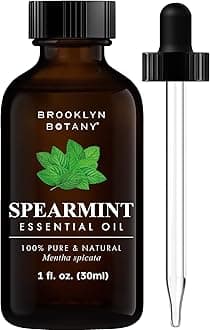 Brooklyn Botany Spearmint Essential Oil - 100% Pure and Natural - Premium Grade Oil with Dropper - for Aromatherapy and Diffuser - 1 Fl Oz