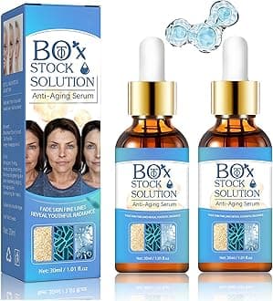 2Box Stock Solution Facial Serum | Box Face Serum | Suitable skincare serum for women. Facial anti-aging essence that hydrates, minimizes fine lines, and supports collagen replenishment. (2-bottle)