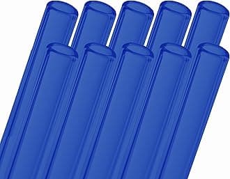 Glass Blowing Tubes, 10pcs 4inch Long Blue OD 12mm 2mm ID 8mm Wall Thickness Borocilicate Glass Tubes for Cut Art DIY