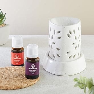 Asian Aura Aroma Diffuser for Home Fragrance| Aroma Burner for Aromatherapy| Home Decor| Aroma Oil Warmer Electric Ceramic Diffuser for Room Fragrance (Cylindrical)